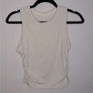 Lululemon Athletica Cream Ruched Tank Top